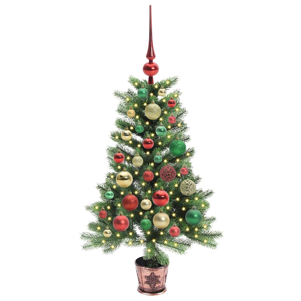 vidaXL Christmas Tree with 150 LEDs with Stand Green 90 cm PE 3