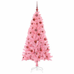 vidaXL Christmas Tree Pink 150 cm PVC 4