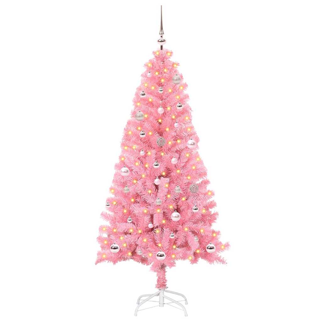 vidaXL Christmas Tree Pink 150 cm PVC 2