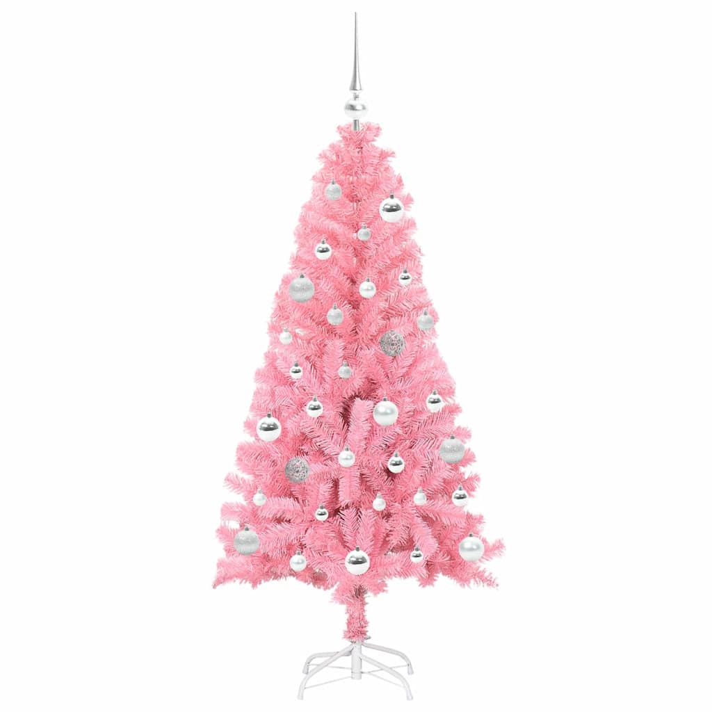 vidaXL Christmas Tree Pink 150 cm PVC 4