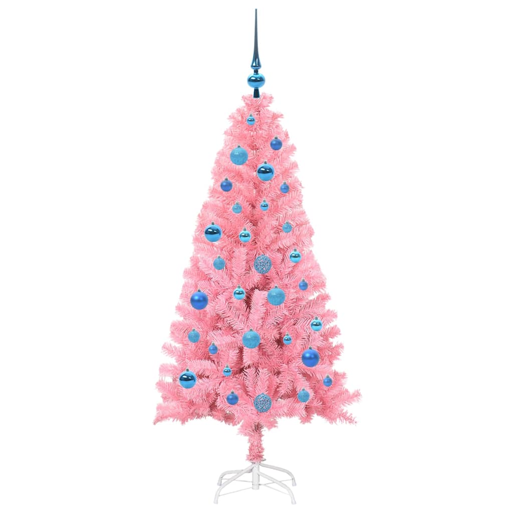 vidaXL Christmas Tree Pink 150 cm PVC 4