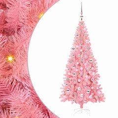 vidaXL Christmas Tree Pink 180 cm PVC 2