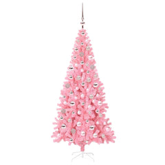 vidaXL Christmas Tree Pink 180 cm PVC 4