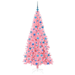 vidaXL Christmas Tree Pink 180 cm PVC 4