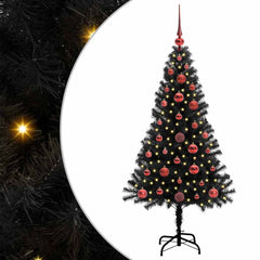 vidaXL Christmas Tree Black 120 cm PVC 2