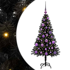 vidaXL Christmas Tree Black 120 cm PVC 2