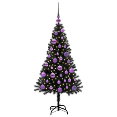 vidaXL Christmas Tree Black 120 cm PVC 3