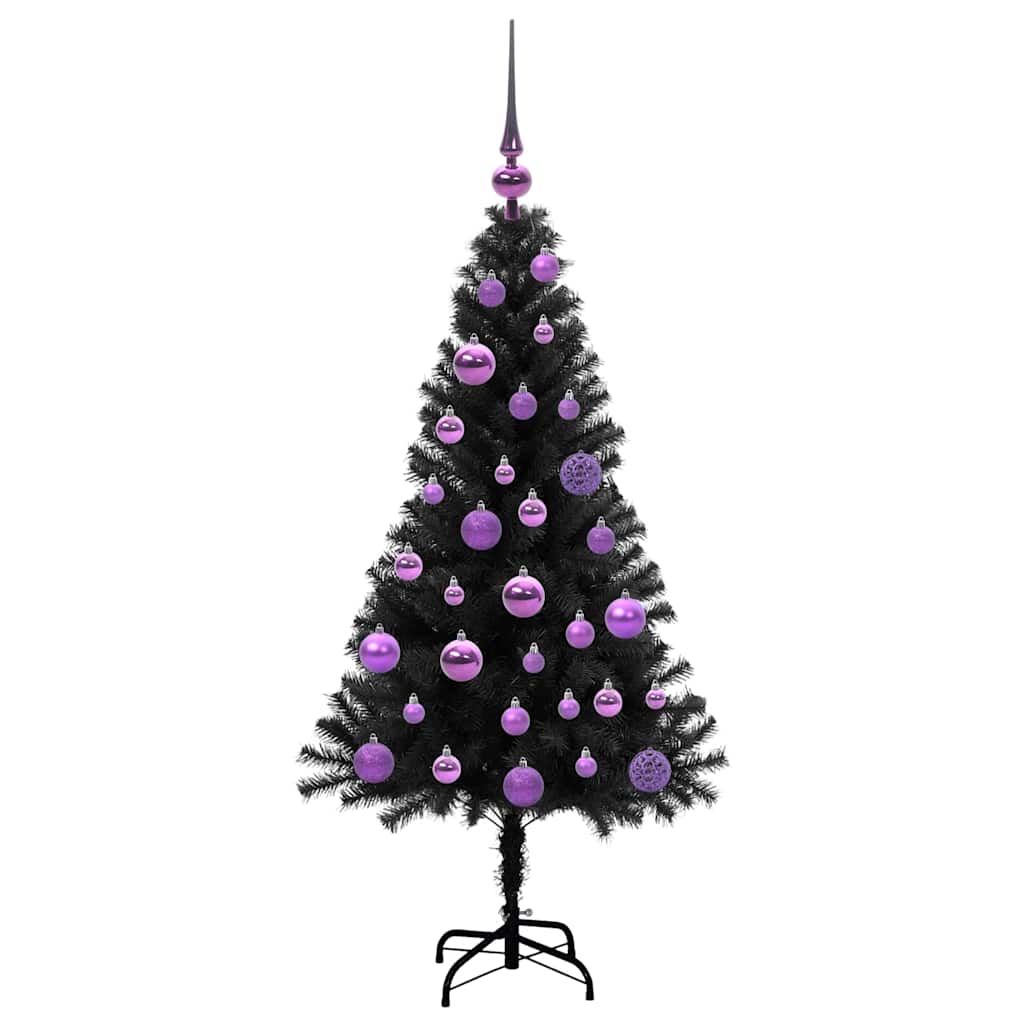 vidaXL Christmas Tree Black 120 cm PVC 4