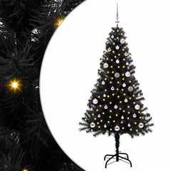 vidaXL Christmas Tree Black 150 cm PVC 1