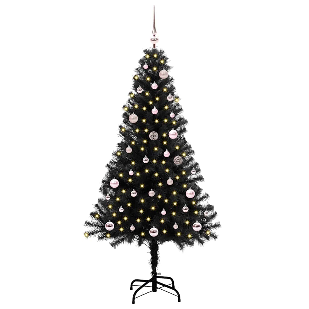 vidaXL Christmas Tree Black 150 cm PVC 2