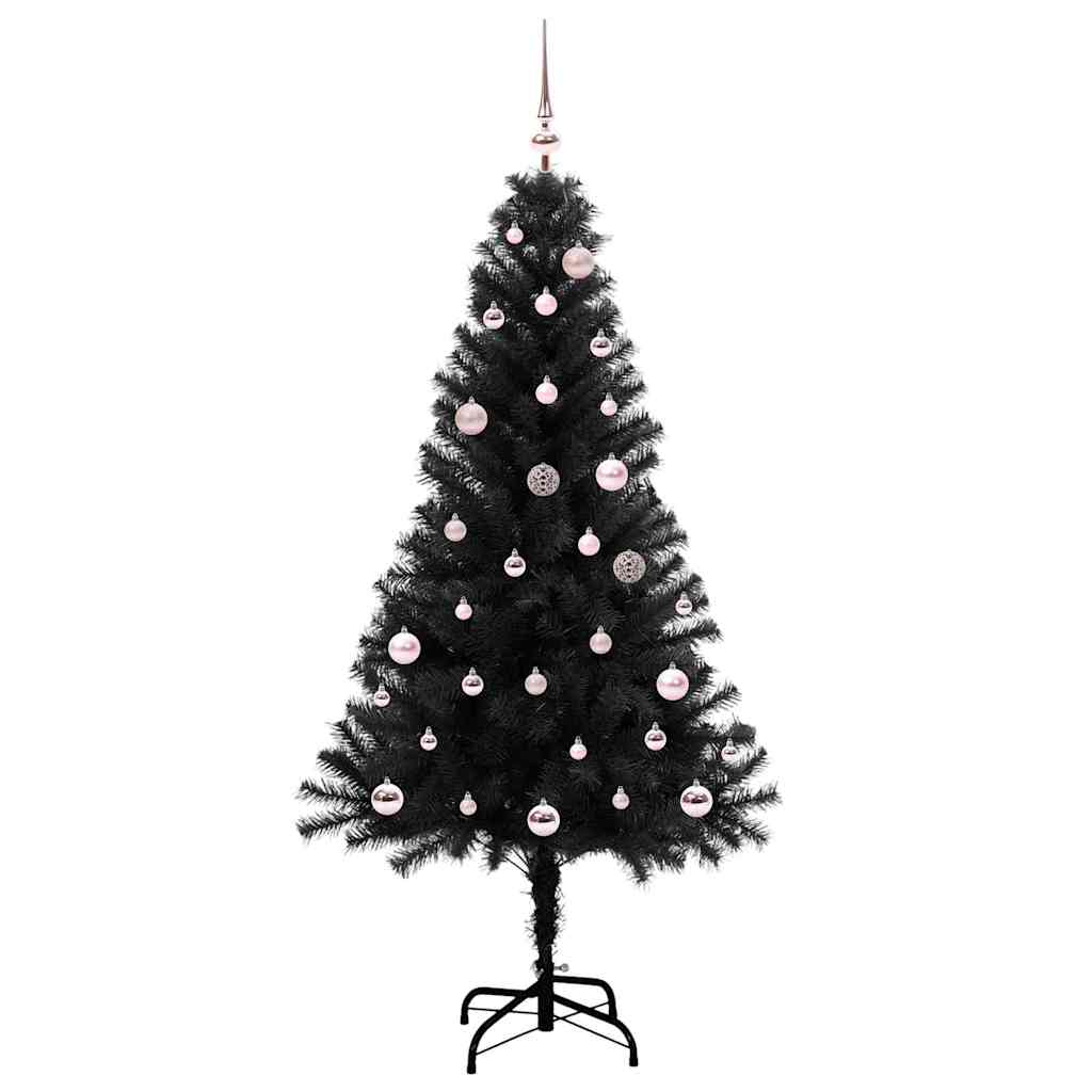 vidaXL Christmas Tree Black 150 cm PVC 3
