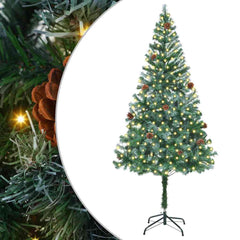 vidaXL Artificial Christmas Tree with Stand Green 180 cm PVC and Steel 2