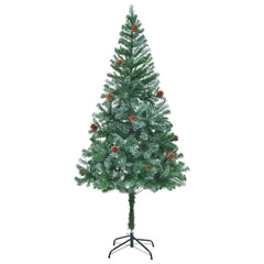 vidaXL Artificial Christmas Tree with Stand Green 180 cm PVC and Steel 4