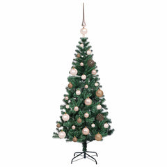 vidaXL Artificial Pre-lit Christmas Tree Green 120 cm PVC and Metal 4