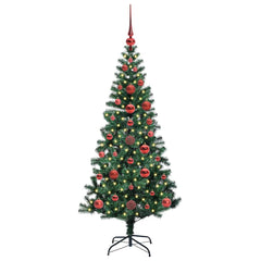 vidaXL Artificial Pre-lit Christmas Tree Green 120 cm PVC and Metal 3