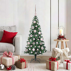 vidaXL Artificial Pre-lit Christmas Tree Green 120 cm PVC and Metal 1