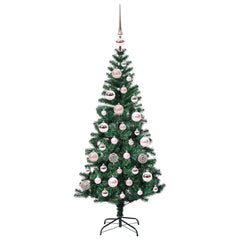 vidaXL Artificial Pre-lit Christmas Tree Green 120 cm PVC and Metal 4