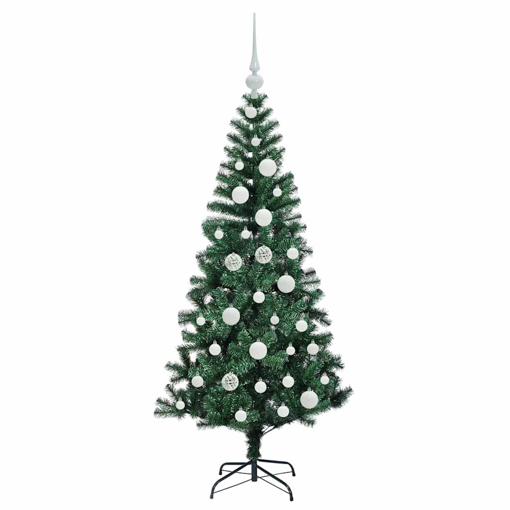 vidaXL Artificial Pre-lit Christmas Tree Green 120 cm PVC and Metal 4