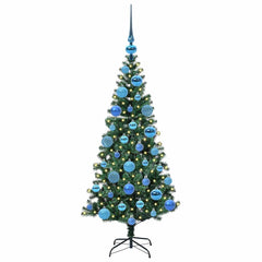vidaXL Artificial Pre-lit Christmas Tree Green 120 cm PVC and Metal 3