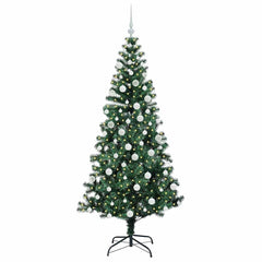 vidaXL Artificial Pre-lit Christmas Tree Green 180 cm PVC and Metal 3