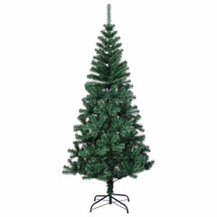 vidaXL Artificial Pre-lit Christmas Tree Green 180 cm PVC and Metal 5