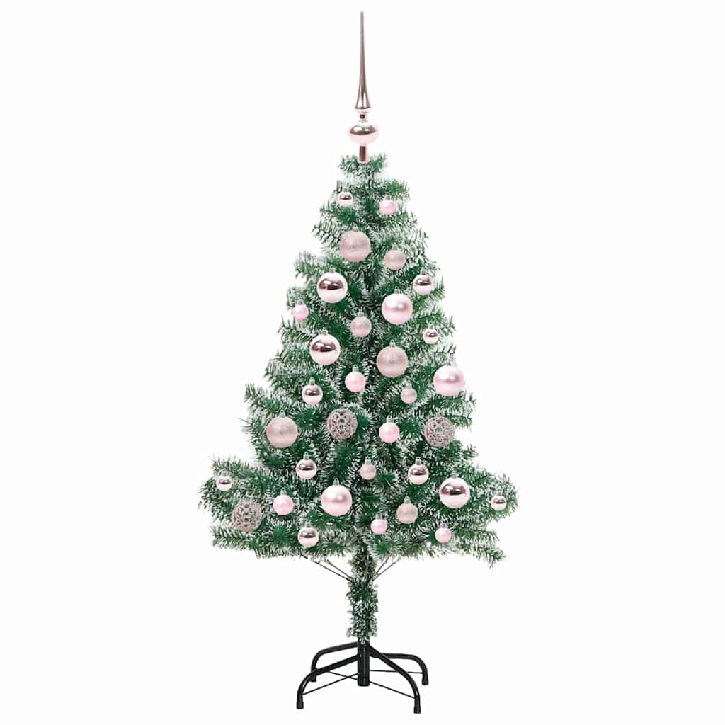 vidaXL Artificial Christmas Tree Snow Flocked with LED Light 120 cm 4