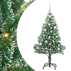 vidaXL Artificial Christmas Tree Snow Flocked with LED Light 120 cm 2