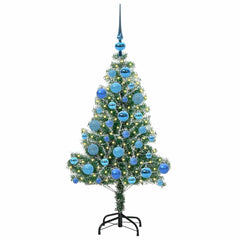 vidaXL Artificial Christmas Tree Snow Flocked with LED Light 120 cm 3