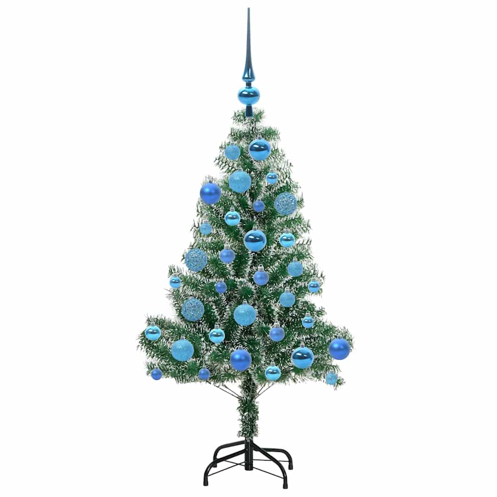 vidaXL Artificial Christmas Tree Snow Flocked with LED Light 120 cm 4