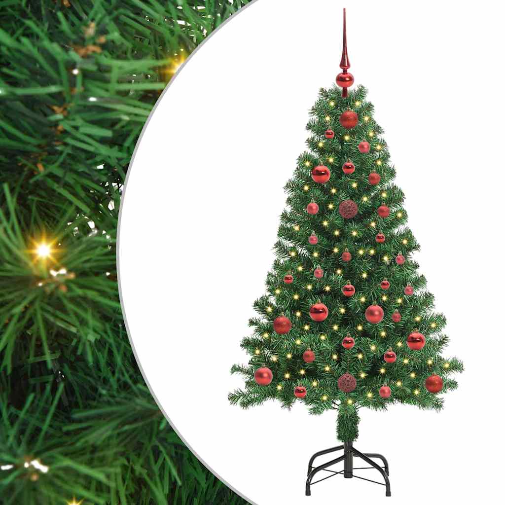 vidaXL Artificial Christmas Tree with 150 LEDs with Stand Green 120 cm 2