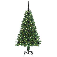 vidaXL Artificial Christmas Tree with 150 LEDs with Stand Green 120 cm 3