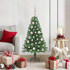 vidaXL Artificial Christmas Tree with 150 LEDs with Stand Green 120 cm 1