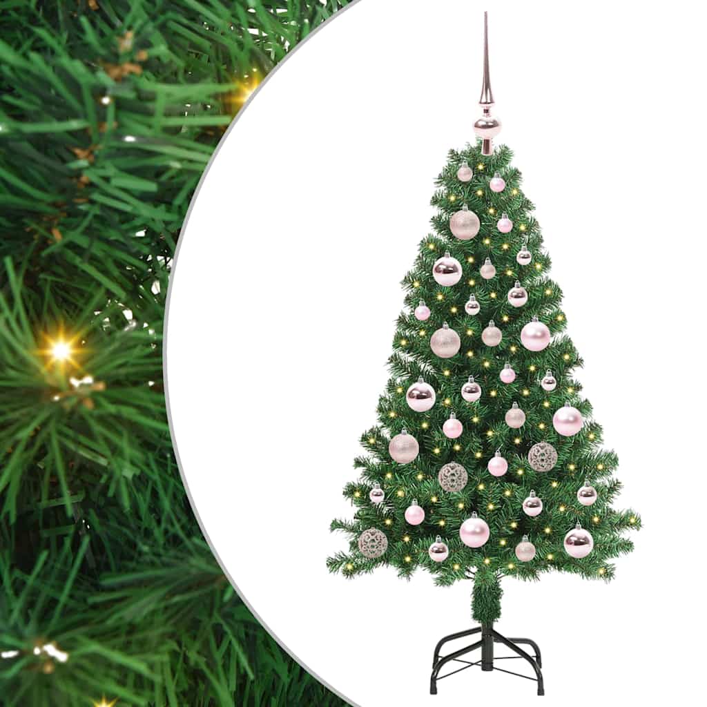vidaXL Artificial Christmas Tree with 150 LEDs with Stand Green 120 cm 2