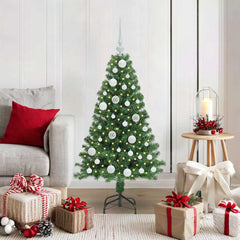 vidaXL Artificial Christmas Tree with 150 LEDs with Stand Green 120 cm 1