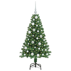 vidaXL Artificial Christmas Tree with 150 LEDs with Stand Green 120 cm 3