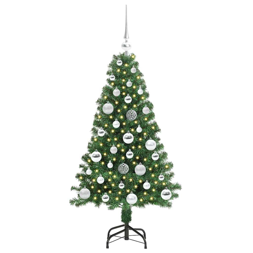 vidaXL Artificial Christmas Tree with 150 LEDs with Stand Green 120 cm 3