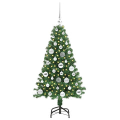 vidaXL Artificial Christmas Tree with 150 LEDs with Stand Green 120 cm 3