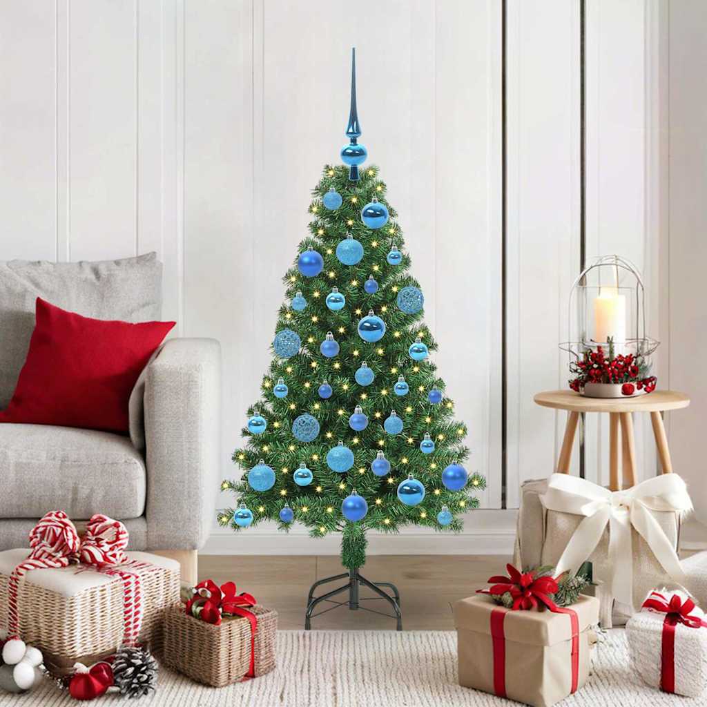 vidaXL Artificial Christmas Tree with 150 LEDs with Stand Green 120 cm 1