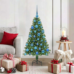 vidaXL Artificial Christmas Tree with 150 LEDs with Stand Green 120 cm 1
