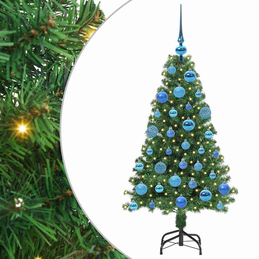vidaXL Artificial Christmas Tree with 150 LEDs with Stand Green 120 cm 2