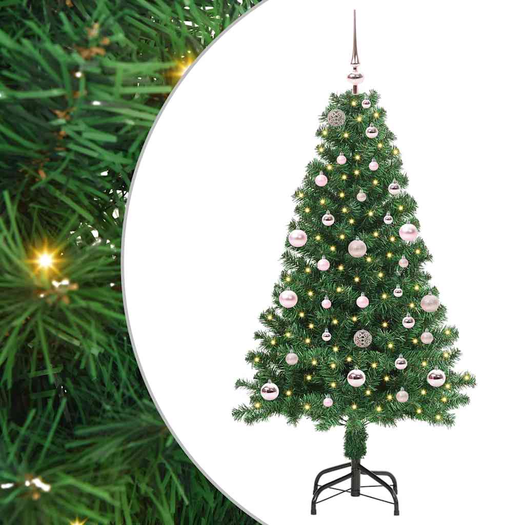 vidaXL Artificial Christmas Tree with 150 LEDs with Stand Green 150 cm 2