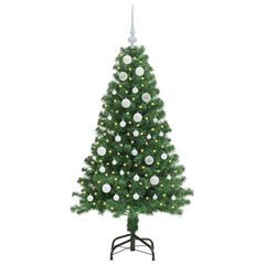 vidaXL Artificial Christmas Tree with 150 LEDs with Stand Green 150 cm 3