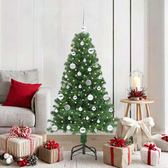 vidaXL Artificial Christmas Tree with 150 LEDs with Stand Green 150 cm 1