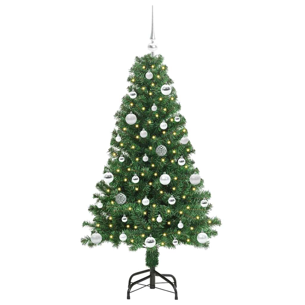 vidaXL Artificial Christmas Tree with 150 LEDs with Stand Green 150 cm 3