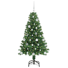 vidaXL Artificial Christmas Tree with 150 LEDs with Stand Green 150 cm 3