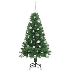 vidaXL Artificial Christmas Tree with 150 LEDs with Stand Green 150 cm 4