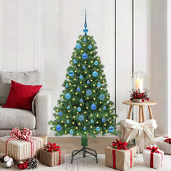 vidaXL Artificial Christmas Tree with 150 LEDs with Stand Green 150 cm 1