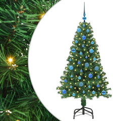 vidaXL Artificial Christmas Tree with 150 LEDs with Stand Green 150 cm 2