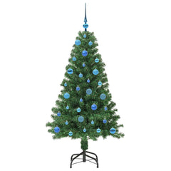 vidaXL Artificial Christmas Tree with 150 LEDs with Stand Green 150 cm 4