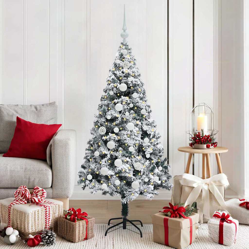 vidaXL Artificial Christmas Tree White 150 cm Width 150 cm
